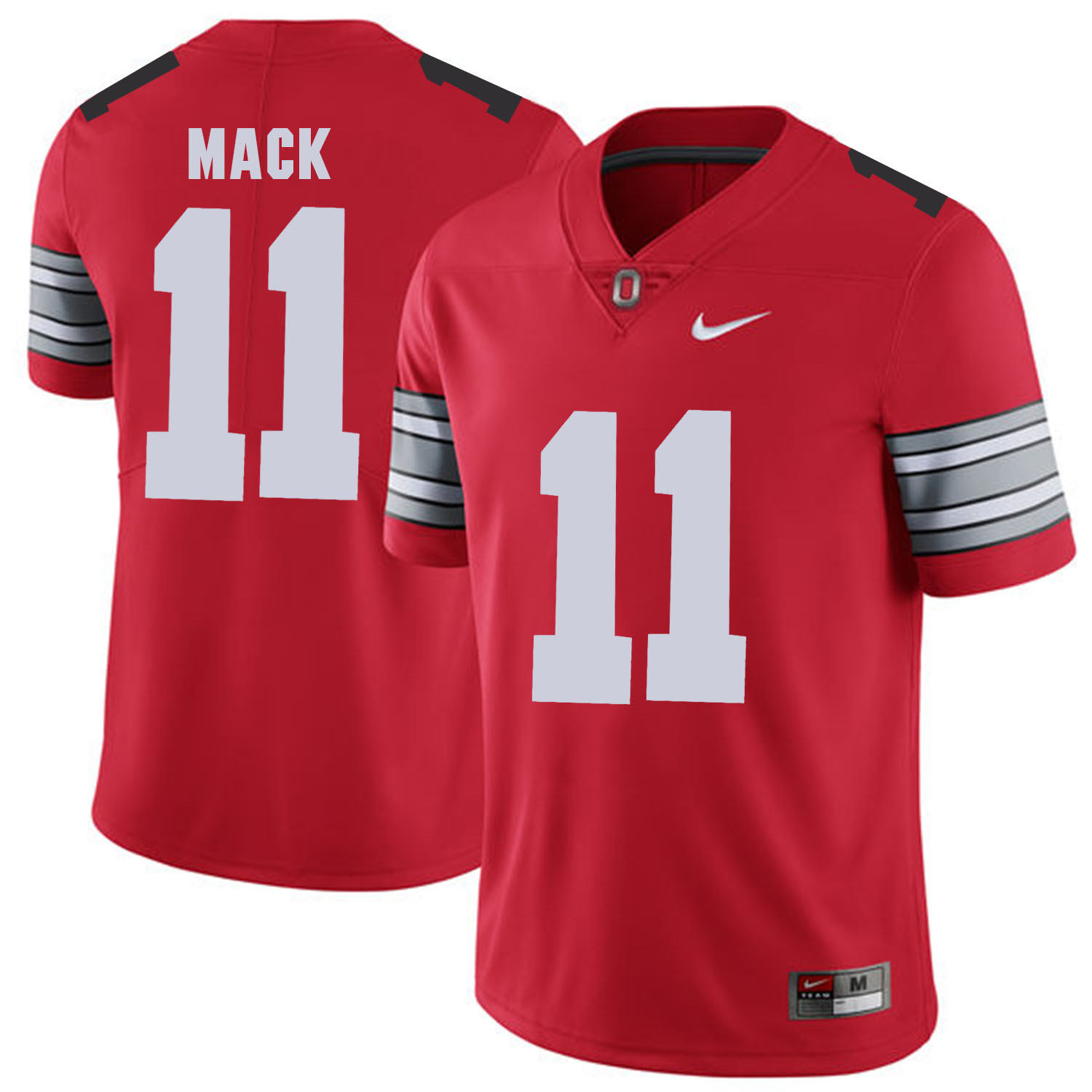 Men Ohio State #11 Mack Red Customized NCAA Jerseys->customized ncaa jersey->Custom Jersey